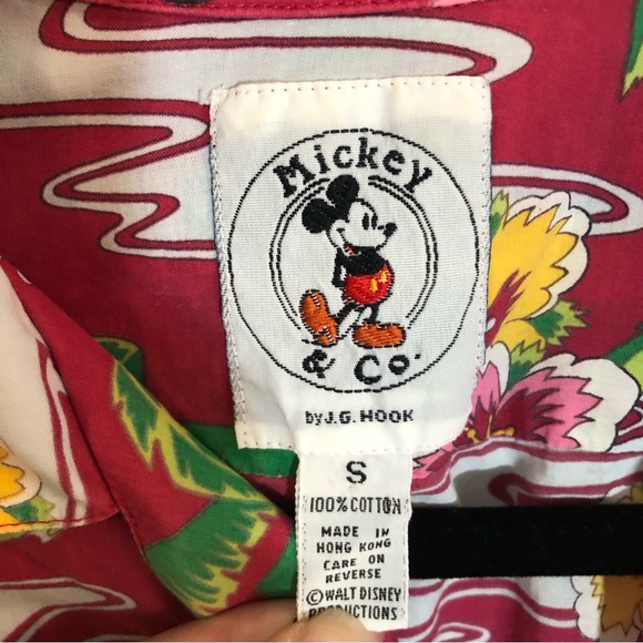 Mickey & Co by JG Hook Hawaiian Mickey Mouse Shirt Small - Picture 2 of 4
